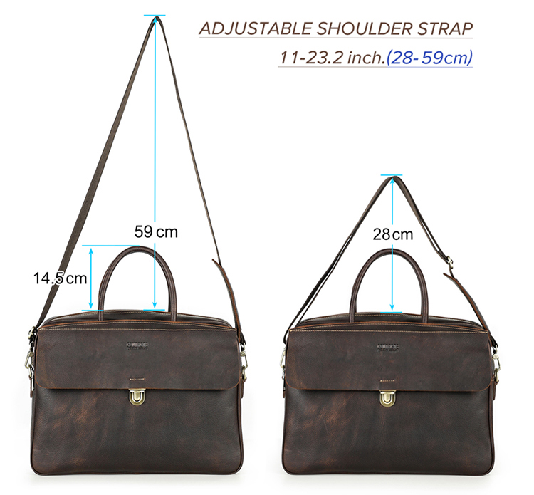 CONTACT'S Genuine Leather Men's Classic Office Briefcase – Stylish & Functional 2